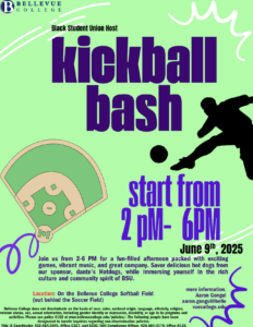 BSU Kickball Bash, June 9, 2 - 6 PM